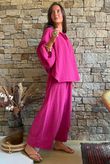 Santos Cushion Cotton Heathcliff Blouse Raspberry?